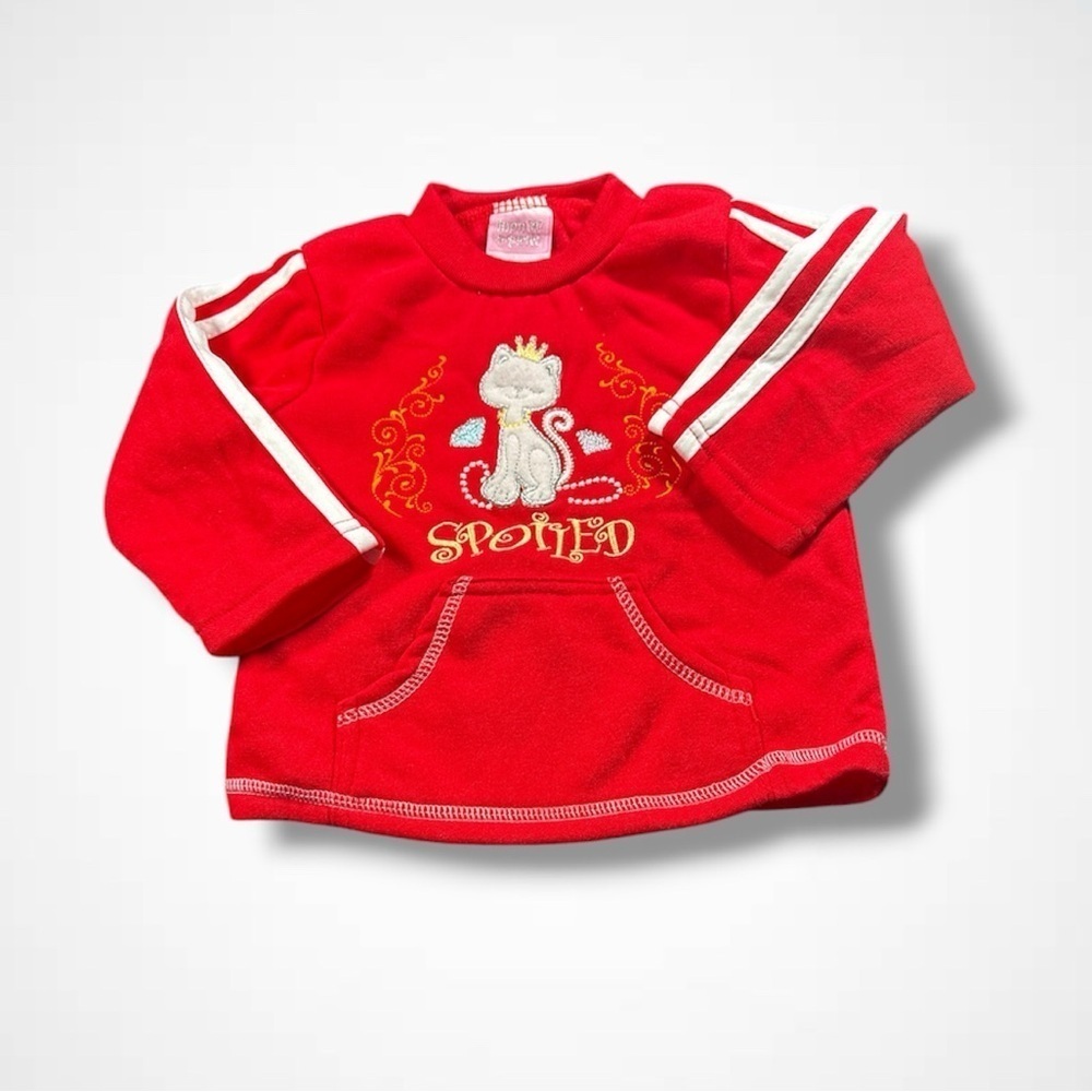 Red Mon Petit Cat Print Track Suit - Picture 2 of 6